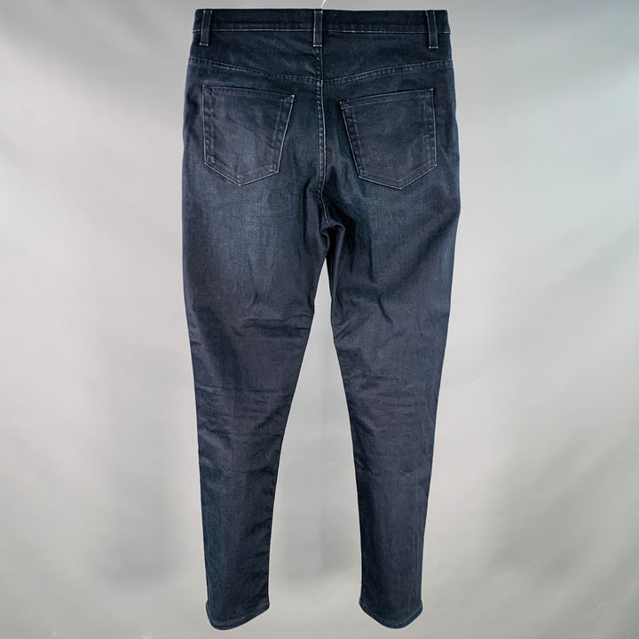 ACNE STUDIOS Size 29 Town Twilight Navy Cotton Blend Tapered Button Fly Jeans