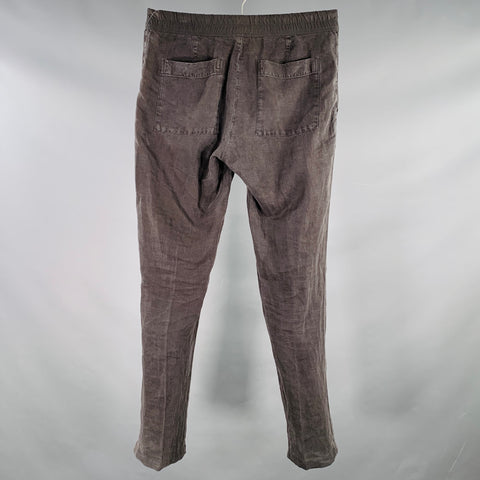 JAMES PERSE Size S Grey Charcoal Linen Drawstring Casual Pants