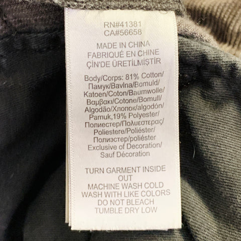 RRL by RALPH LAUREN Size 31 Brown Corduroy Cotton Blend Distressed Straight Casual Pants