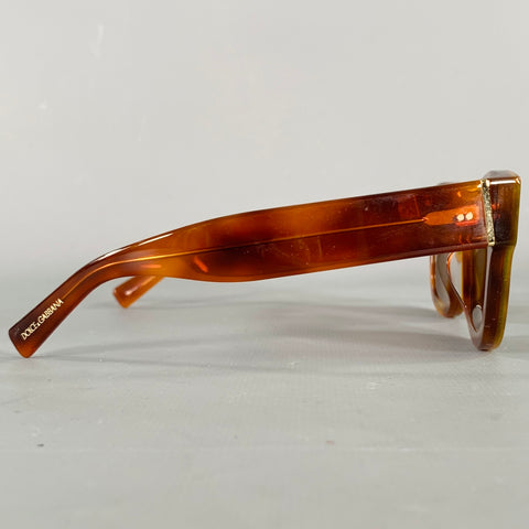 DOLCE & GABBANA Green Brown Marbled Acetate Sunglasses
