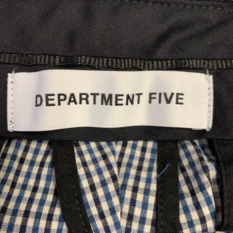 DEPARTMENT FIVE Taille 35 Pantalon décontracté en mélange de coton à carreaux blanc marine noir