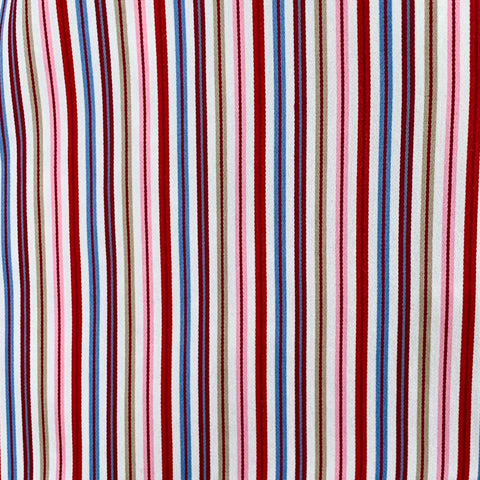 BUGATCHI Size XL White Multi Color Stripe Cotton Spread Collar Long Sleeve Shirt