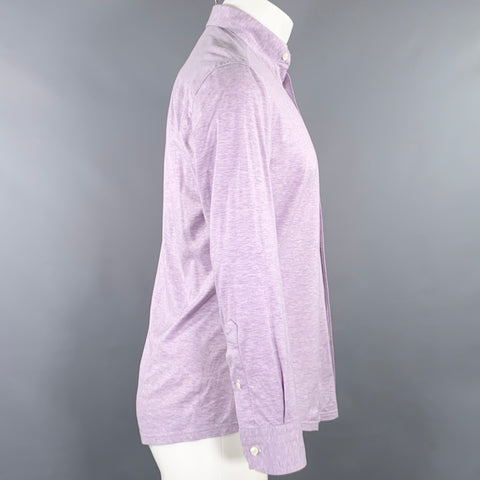 ETON Taille M Chemise à manches longues et col boutonné violet chiné