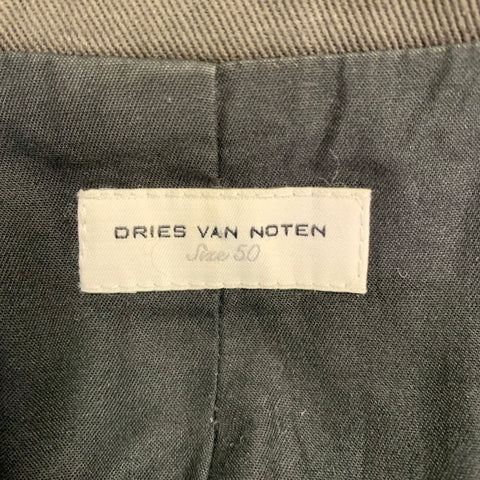 DRIES VAN NOTEN Size 40 Black Dark Green Cotton Blend Embroidery Vest