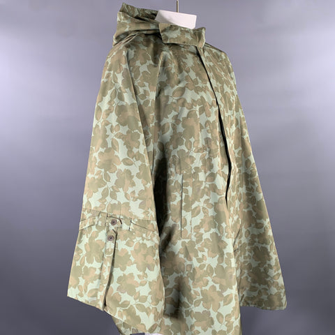 DESCENDANT OF THIEVES Size XXL Green Leaves Polyester Jacket