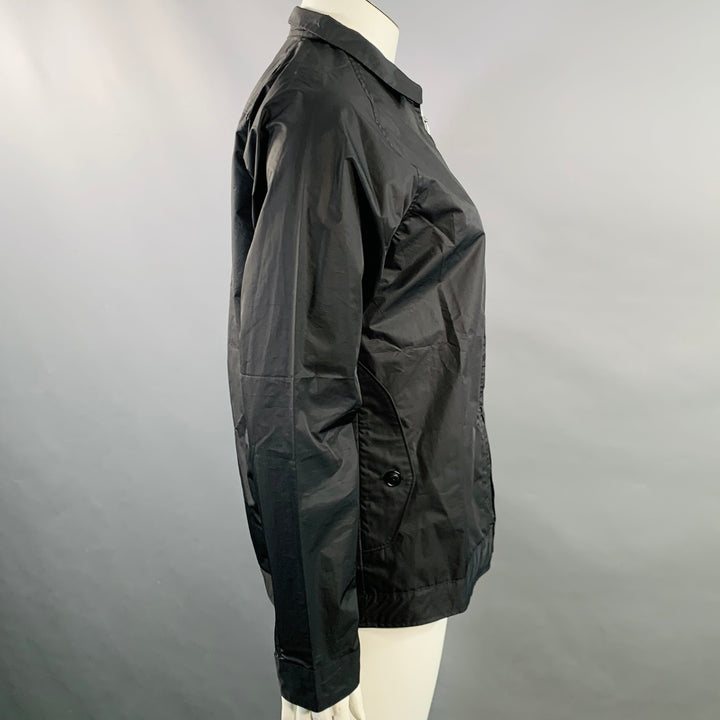 GOROUTA Size L Black Polyester Windbreaker Zip Up Jacket