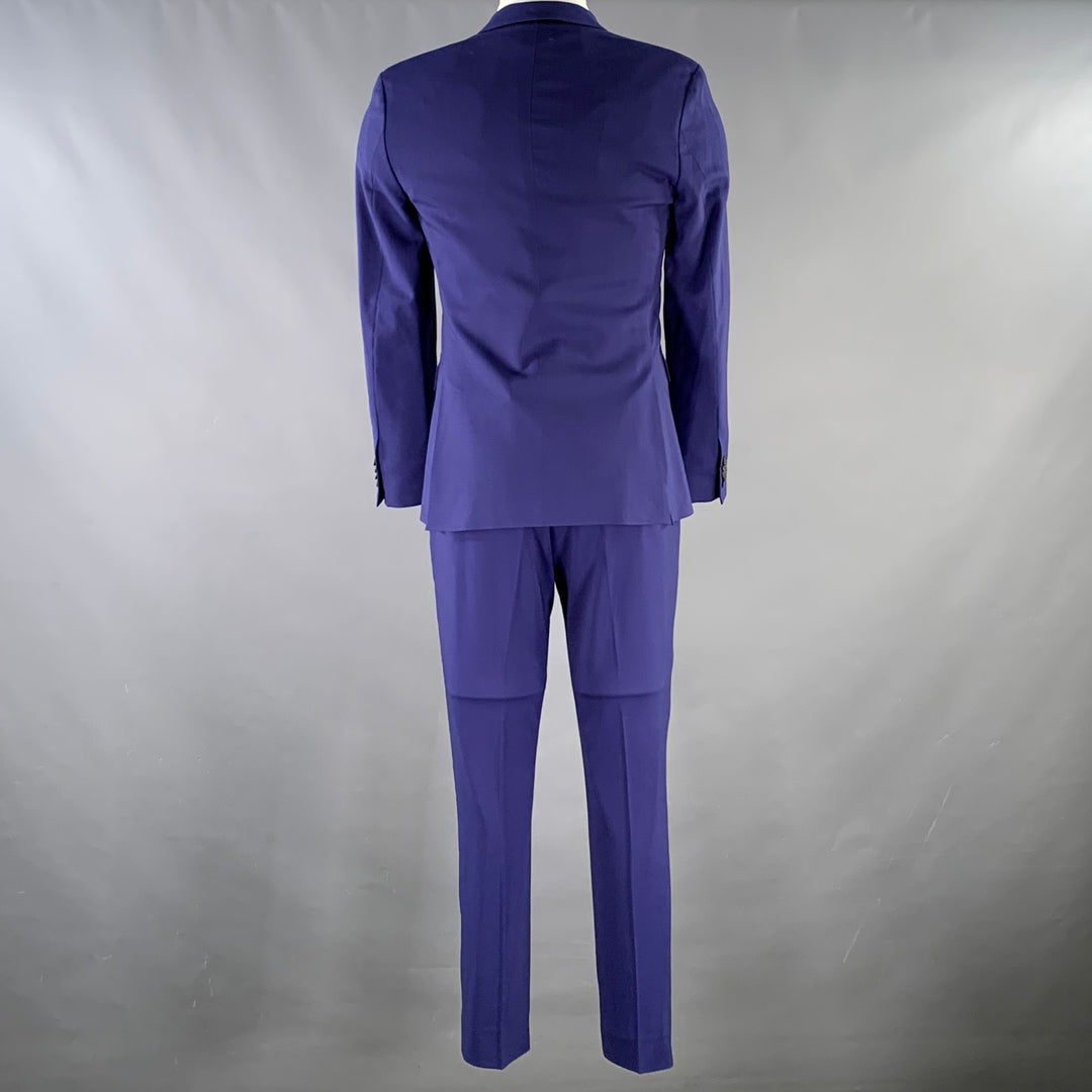 ACNE STUDIOS Size 36 Blue Wool Blend Notch Lapel Suit