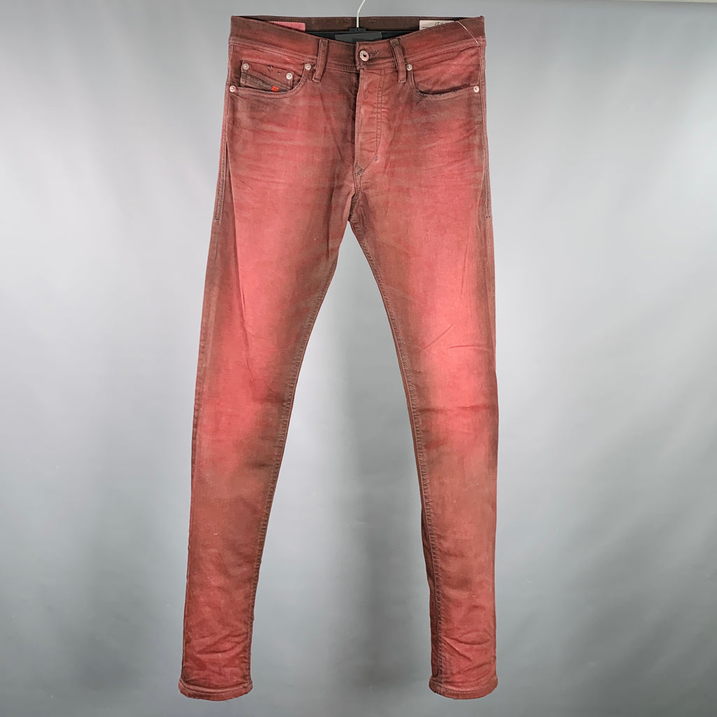 メンズ DIESEL 0111D TEPPHAR SLIM CARROT W27 レッド