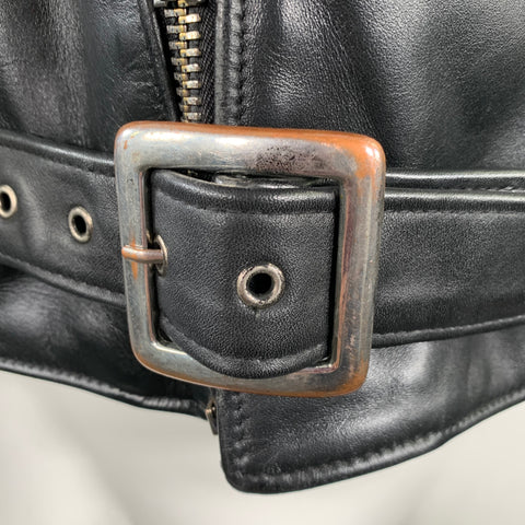 PERFECTO Size 38 Black Leather Motorcycle Jacket