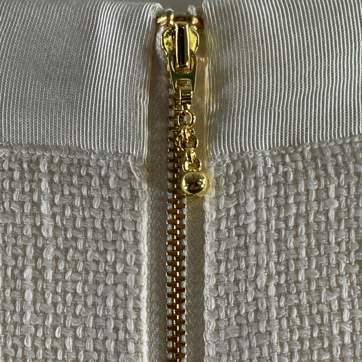 KATE SPADE Size 0 Cream Cotton Viscose Pencil Skirt