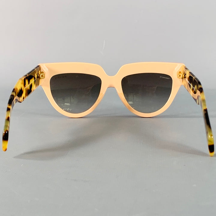 PRADA Poeme Pink Tortoiseshell Acetate Cat Eye Sunglasses