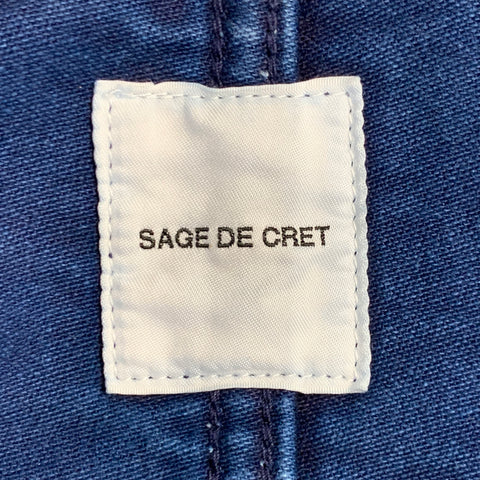SAGE DE CRET Size M Indigo Cotton Two Pockets Shirt Jacket