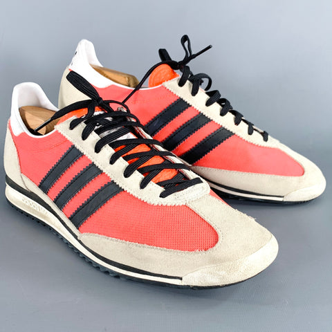 ADIDAS Size 10 SL 72 Orange Beige Mixed Materials Mesh Sneakers