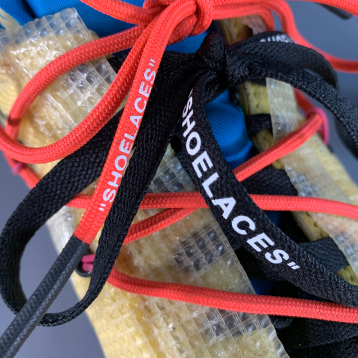 OFF-WHITE x NIKE 2020 Size 15.5 Yellow Blue Color Block Acetate Sneakers