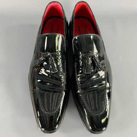 MAGNANNI Size 13 Black Patent Leather Tassels Loafers