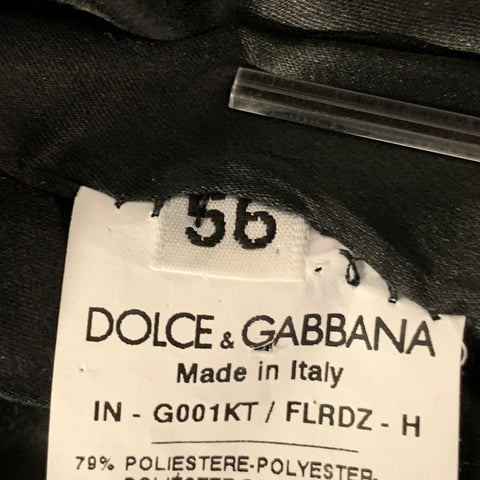 DOLCE & GABBANA TAILORED by Size 46 Black White Sequined Plaid Cotton Robe Coat