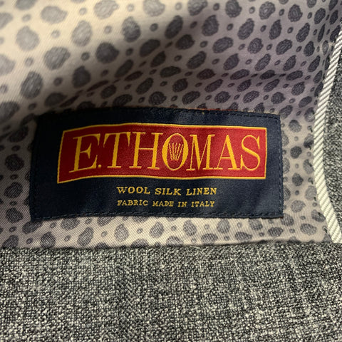 JOSEPH ABBOUD Size 40 Grey White Woven Wool Linen Sport Coat