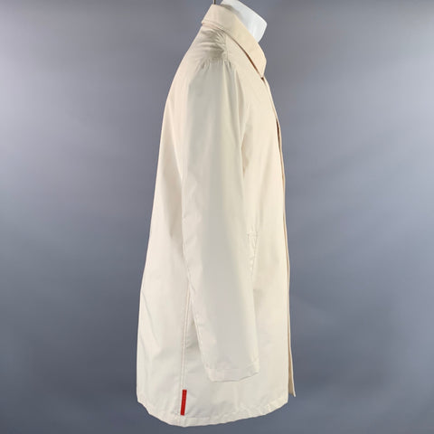 PRADA Chest Size M Size M Cream SGV850 Polyester Trench Trenchcoat