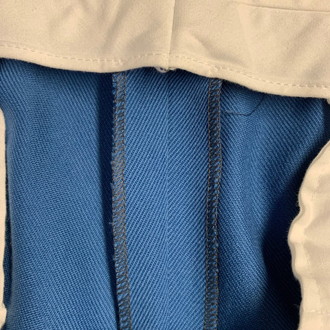 CALVIN KLEIN 205W39NYC Size L Blue Orange Stripe Wool Flat Front Dress Pants