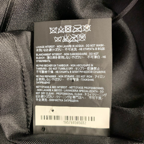 SAINT LAURENT Size 10 Black Calfskin Leather Mini Skirt