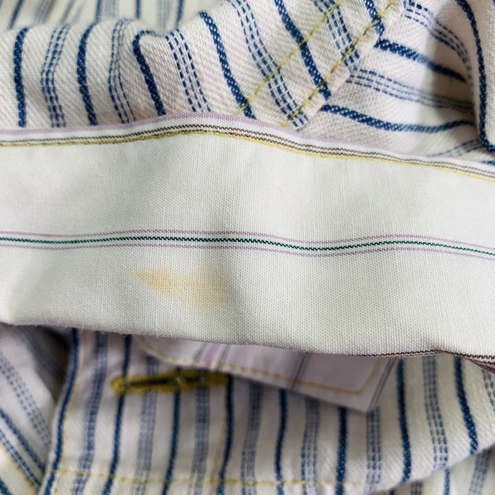 KAPITAL One Size Cream Navy Stripe One Pocket Cotton Blouson Jacket