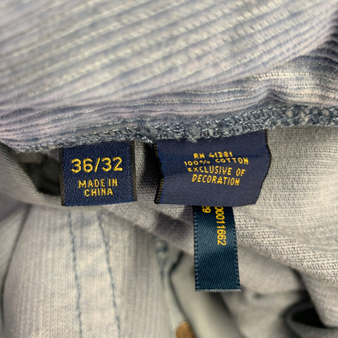 POLO by RALPH LAUREN Size 36 Powder Blue Corduroy Cotton Casual Pants