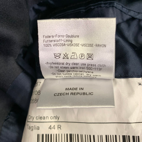 CALVIN KLEIN COLLECTION Size 34 Navy Black Wool Shawl Lapel Tuxedo