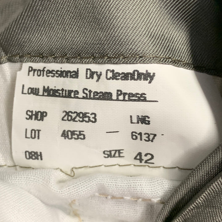 SOUTHWICK for O'CONNELL'S 42 Long Grey Blue Stripe Wool Notch Lapel Sport Coat