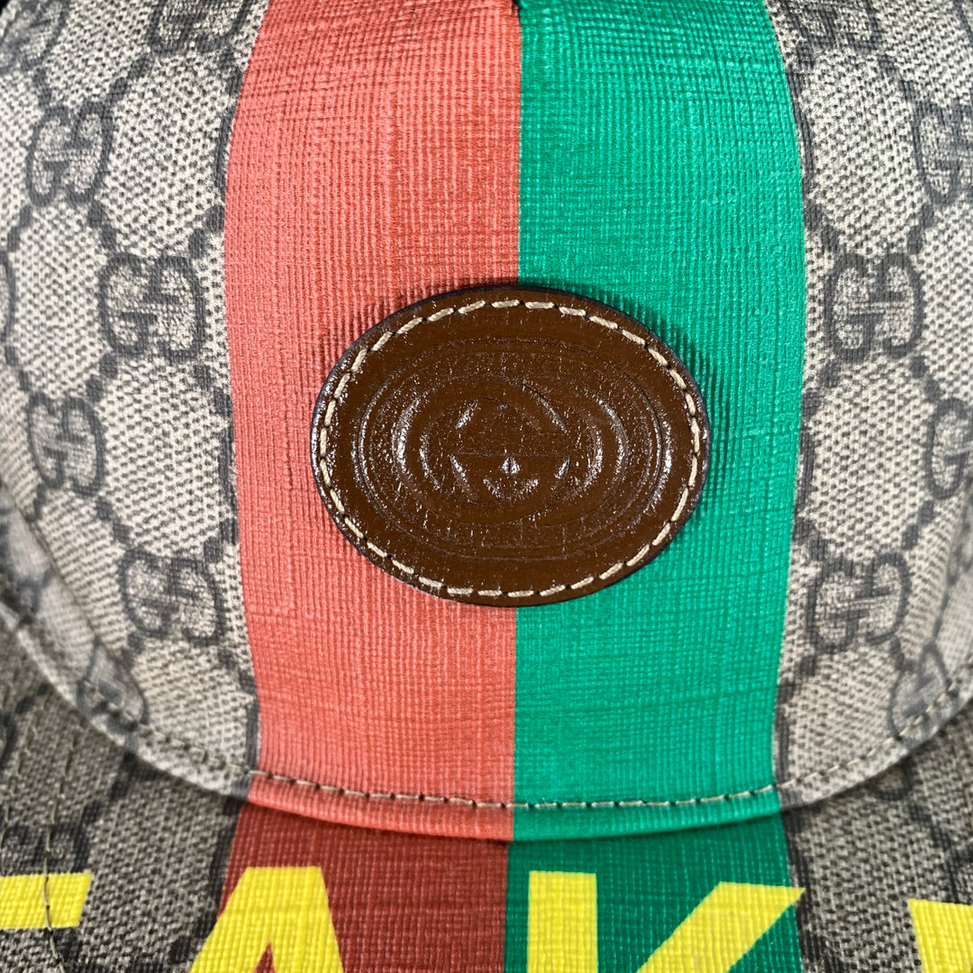GUCCI Tan Black Monogram Polyester Blend Hats