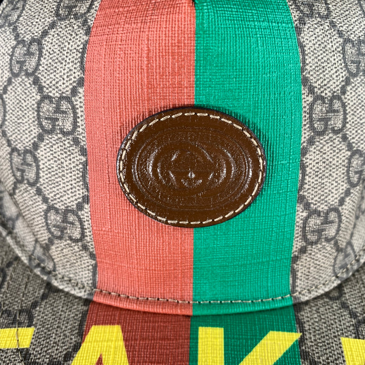 GUCCI Tan Black Monogram Polyester Blend Hats