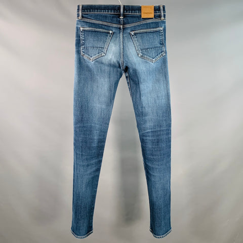 TOM FORD Size 30 Blue Cotton Blend Straight Button Fly Jeans