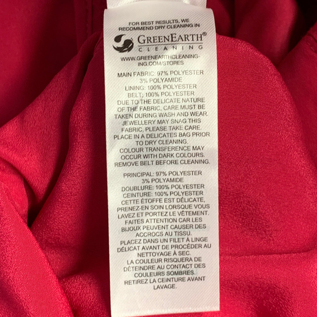 SELF-PORTRAIT AW23 Size 2 Pink Magenta Polyester Blend Lace Shirt Dress