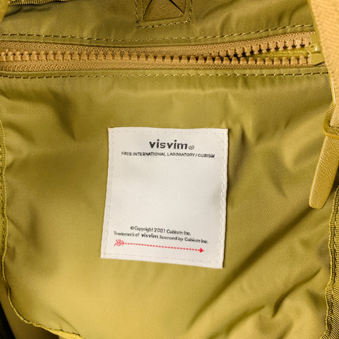 VISVIM Verde -Cordura 20L- Mochila con ribete de cuero de nailon