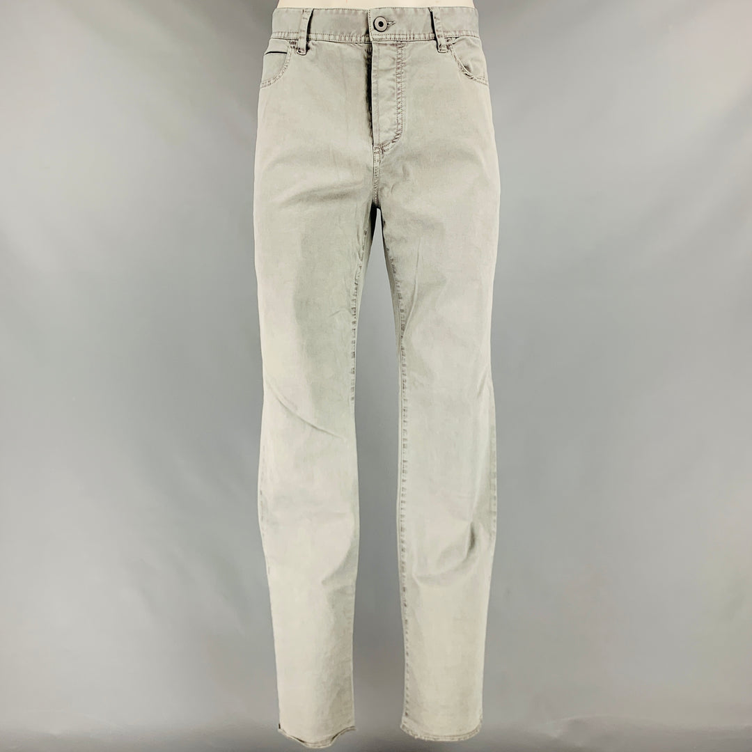 JAMES PERSE Size 34 Grey Wash Cotton Jean Cut Casual Pants