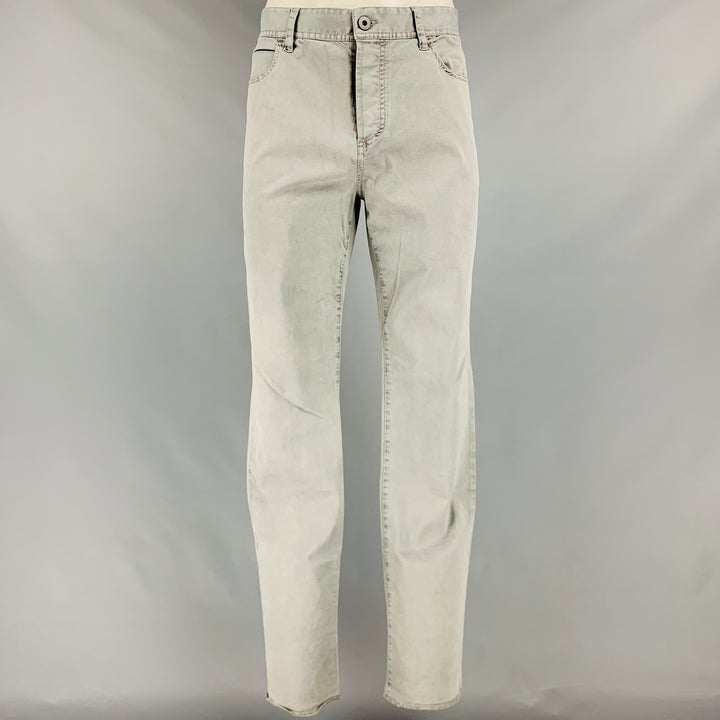 JAMES PERSE Size 34 Grey Wash Cotton Jean Cut Casual Pants
