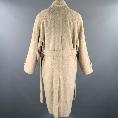 AMI by ALEXANDRE MATTIUSSI Size 38 Khaki Textured Wool Blend Coat