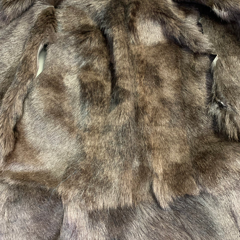 NO BRAND Size M Brown Shearling Belted Vest