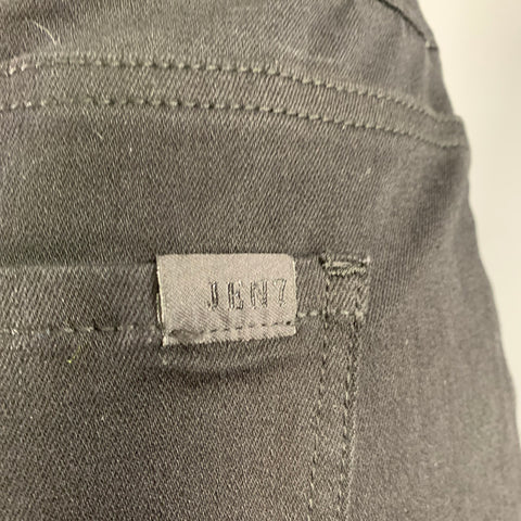 7 FOR ALL MANKIND Size 8 Black Cotton Stretch Blend Elastic Waistband Jeans