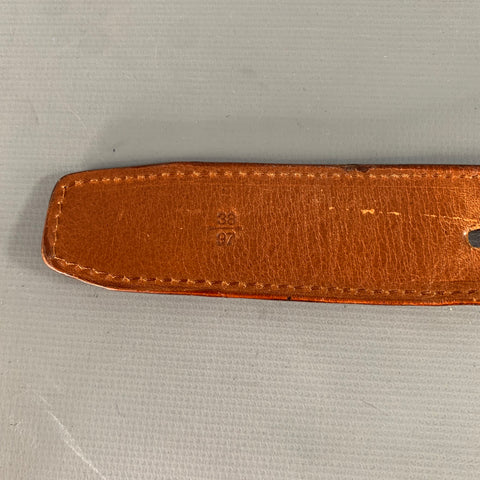 ABAS Size 38 Brown Lizard Belt