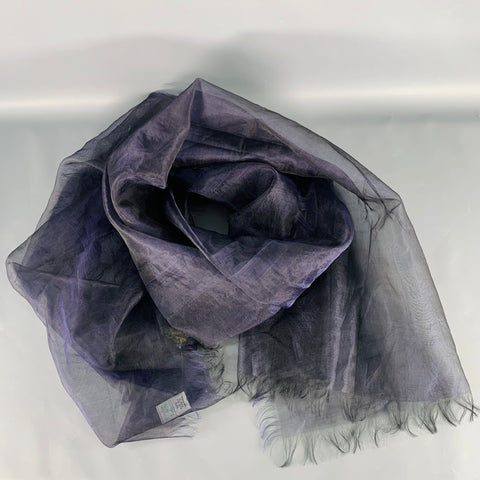 LOULOU de LA FALAISE Blue Indigo Silk Scarf