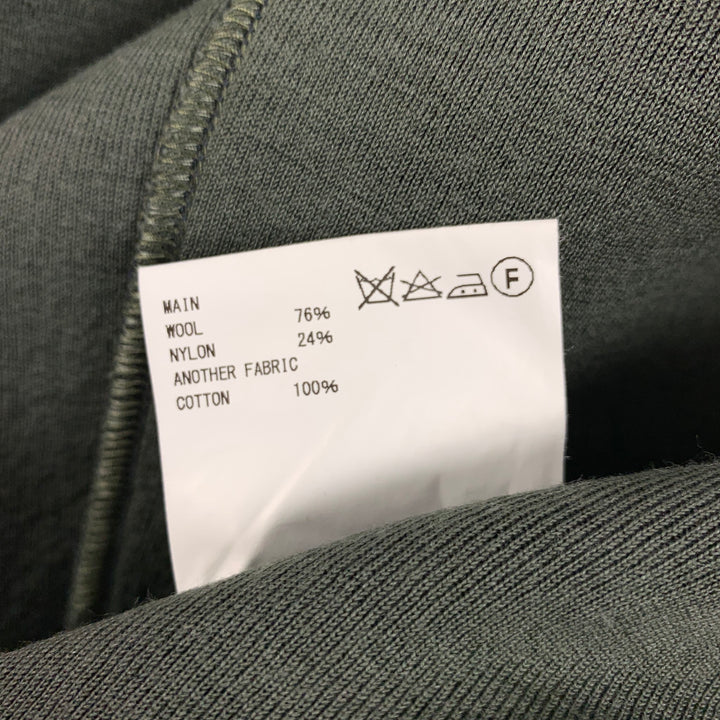 KOLOR Size L Navy Green Contrast Stitch Wool Nylon Sport Coat