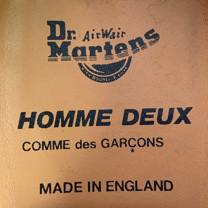 DOC MARTENS x COMME des GARCONS Size 10 Navy Patent Leather Derby Lace-Up Shoes