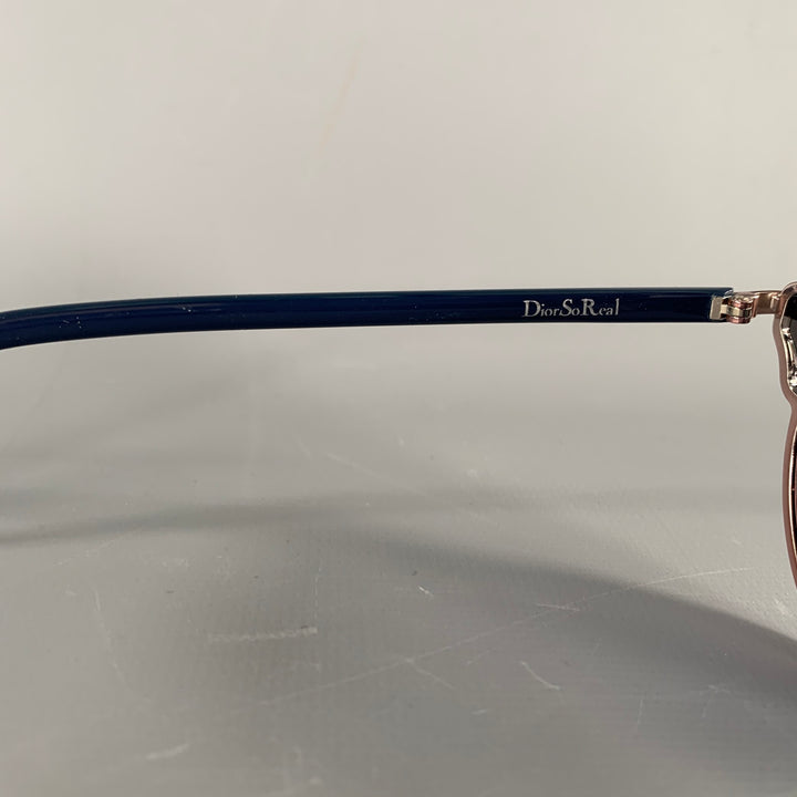 CHRISTIAN DIOR So Real Pink Grey Stripe Metal Sunglasses