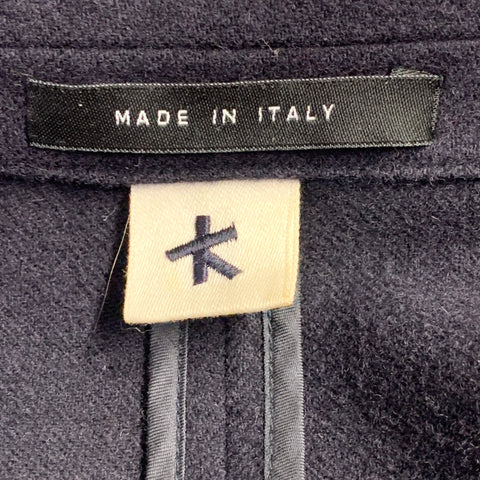 ADAM KIMMEL Size XL Navy Twill Wool Notch Lapel Suit