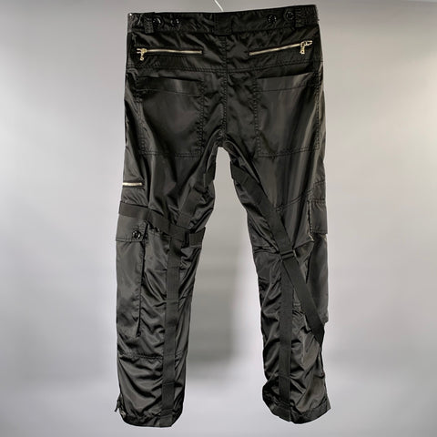 DOLCE & GABBANA Size L Black Polyester Blend Cargo Casual Pants