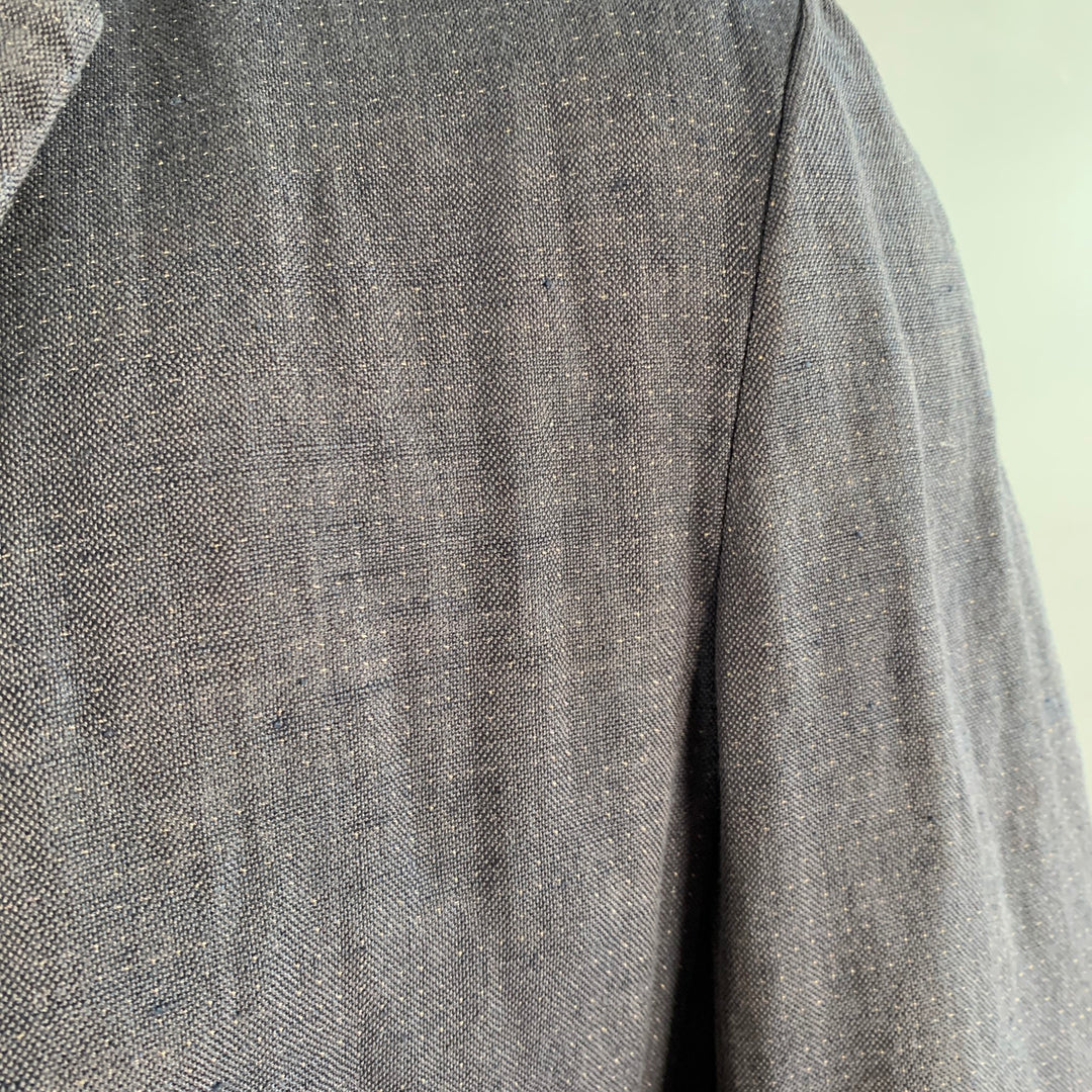 FORME 3’3204322896 Size 40 Grey Tan Dots Cotton Linen Silk Sport Coat