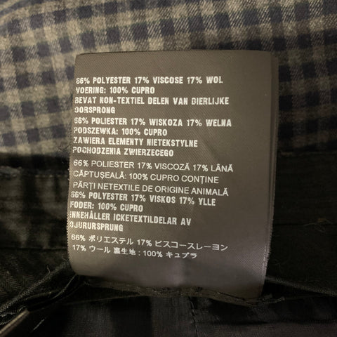 PRADA Size 2 Grey Navy Wool Blend Plaid Dress Pants