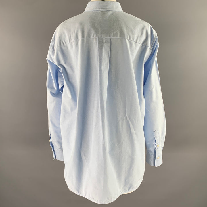 TOTEME Size 10 Blue Cotton Oxford Shirt