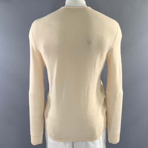 MARC JACOBS Size M Cream Beige S84HA0388 S14752 Waffle Knit Cashmere Sweater