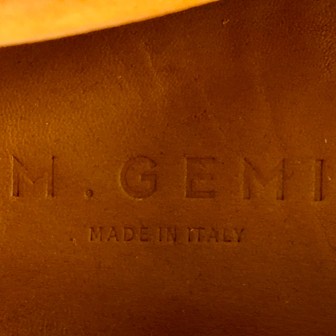 M. GEMI Size 10 Orange Suede Drivers Loafers